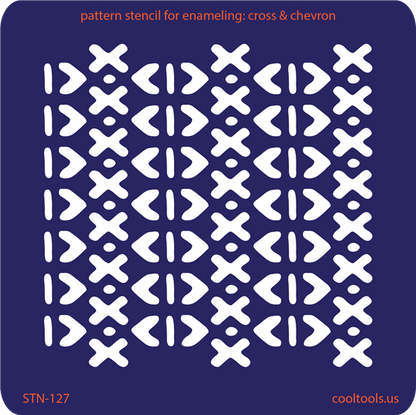 Pattern Stencil for Enameling - Cross & Chevron - Cool Tools