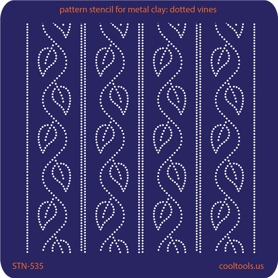 Pattern Stencil for Enameling - Dotted Vines