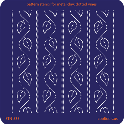 Pattern Stencil for Enameling - Dotted Vines - Cool Tools