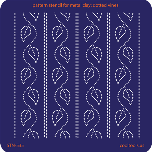 Pattern Stencil for Enameling - Dotted Vines