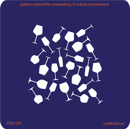 Pattern Stencil for Enameling - 5 O'clock Somewhere - Cool Tools