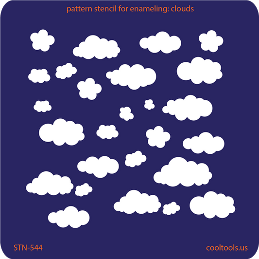 Pattern Stencil for Enameling - Clouds