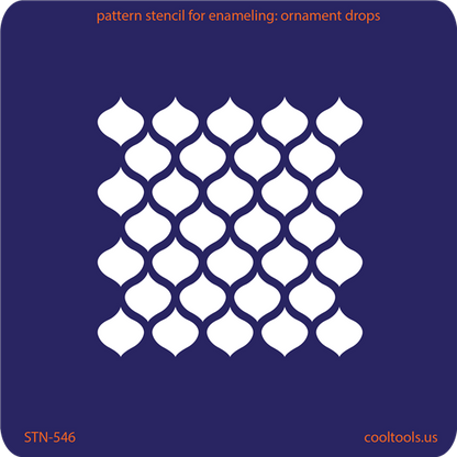 Pattern Stencil for Enameling - Ornament Drops - Cool Tools