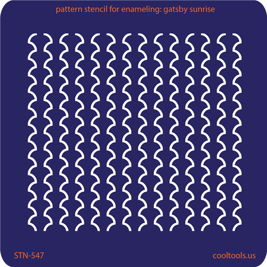 Pattern Stencil for Enameling - Gatsby Sunrise