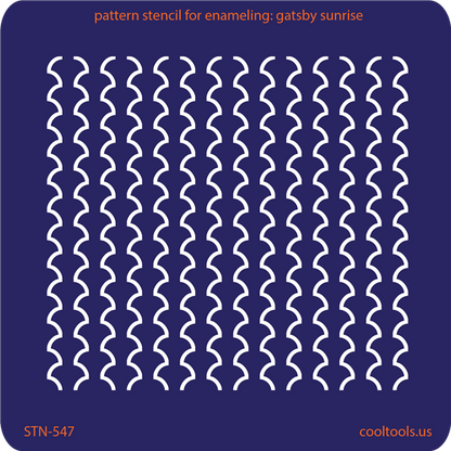 Pattern Stencil for Enameling - Gatsby Sunrise - Cool Tools