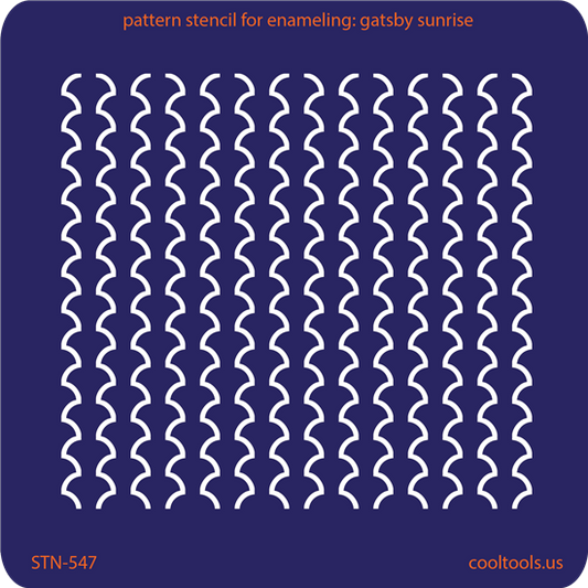 Pattern Stencil for Enameling - Gatsby Sunrise