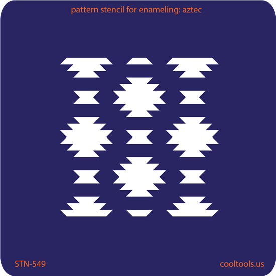 Pattern Stencil for Enameling - Aztec