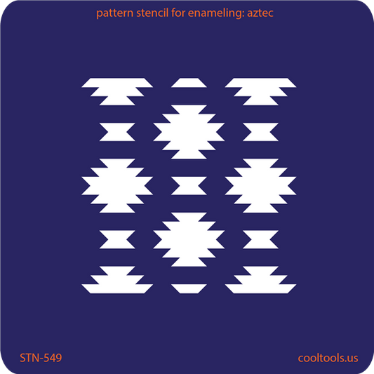 Pattern Stencil for Enameling - Aztec