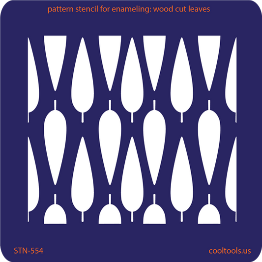 Pattern Stencil for Enameling - Wood Cut Leaves