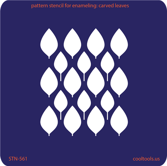 Pattern Stencil for Enameling - Carved Leaves