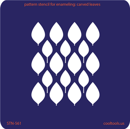 Pattern Stencil for Enameling - Carved Leaves - Cool Tools
