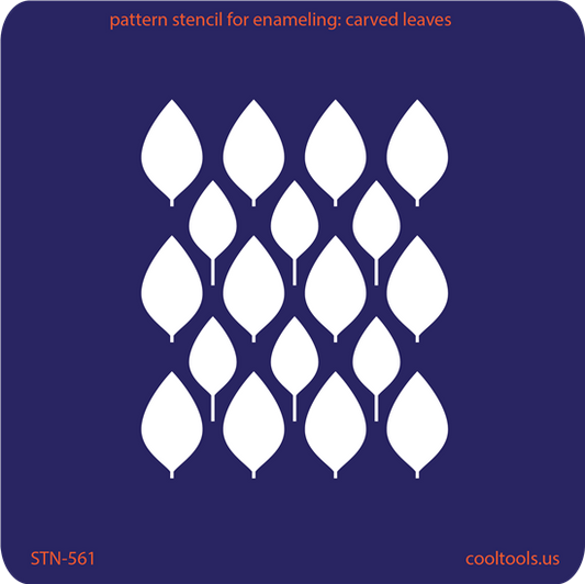 Pattern Stencil for Enameling - Carved Leaves