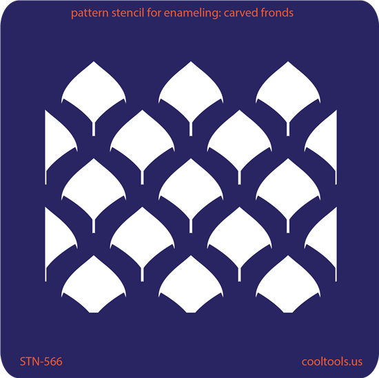 Pattern Stencil for Enameling - Carved Fronds