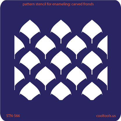 Pattern Stencil for Enameling - Carved Fronds - Cool Tools
