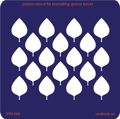 Pattern Stencil for Enameling - Groovy Leaves - Cool Tools
