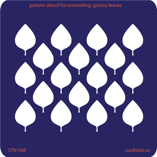 Pattern Stencil for Enameling - Groovy Leaves