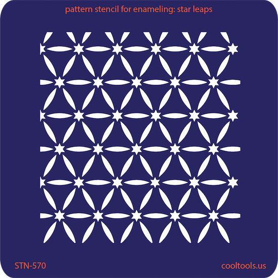 Pattern Stencil for Enameling - Star Leaps