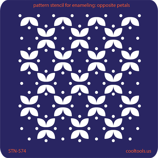 Pattern Stencil for Enameling - Opposite Petals