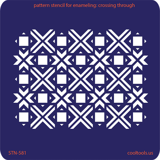 Pattern Stencil for Enameling - Crossing Through