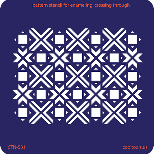 Pattern Stencil for Enameling - Crossing Through