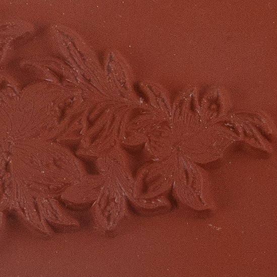 Red Brick colored Rubber Enameling Stamp - Lily Cascade