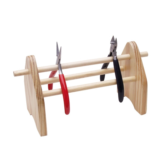 Wood Plier Rack with pliers