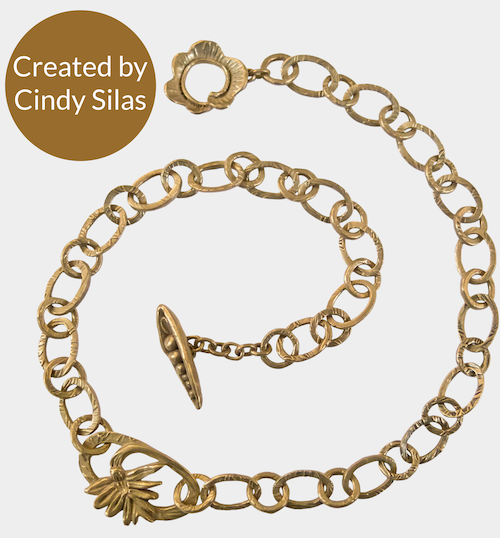 Aureus™ Bright Bronze Clay necklace by Cindy Silas