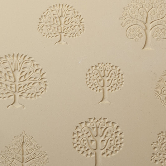 Jewelry Artist Elements - Texture - Tree of Life Embossed. Embossed elements. Impress clay, then use a Jewelry Shape Template for the shape or cut out with a needle tool. Jewelry Artist Elements are flexible, washable and can be used with any soft clay. Spritz with CoolSlip or dust on Dry Powder Release for stick-free impressions when using metal clay and polymer clay.