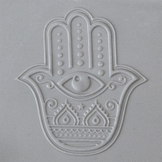 Jewelry Artist Elements - Texture - Hamsa shown is an element of the texture in clay