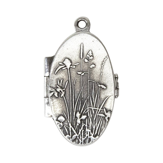 silver locket using Jewelry Artist Elements - Texture - Wildflowers