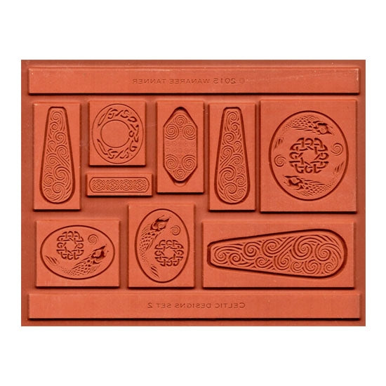  red brick colored Wanaree Tanner Signature Texture Plate - Salmon of Knowledge