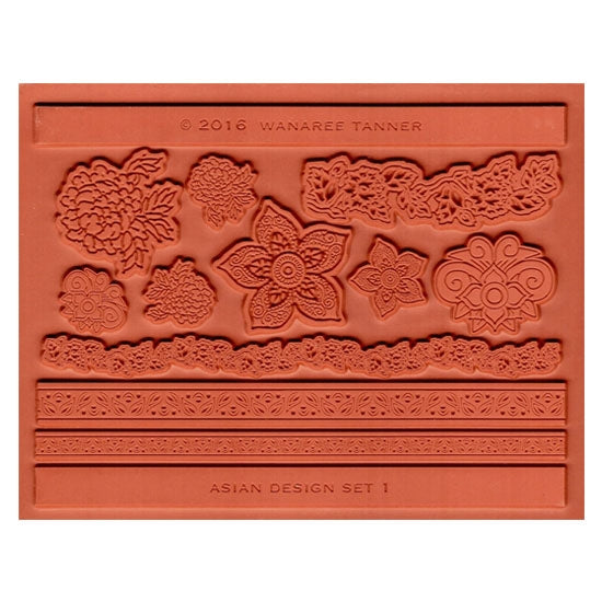 red brick colored Wanaree Tanner Signature Texture Plate - Henna Bloom