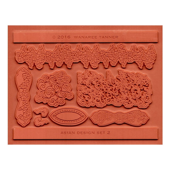  red brick colored Wanaree Tanner Signature Texture Plate - Tibetan Smoke & Fire