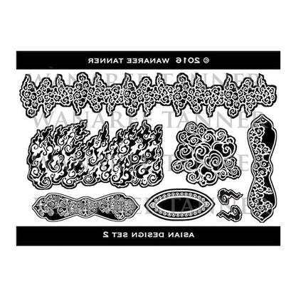 Wanaree Tanner Signature Texture Plate - Tibetan Smoke & Fire designs