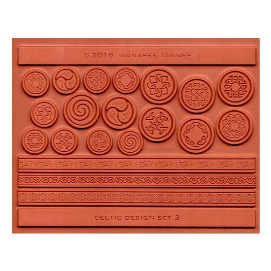 red brick colored Wanaree Tanner Signature Texture Plates -  celtic design set 3