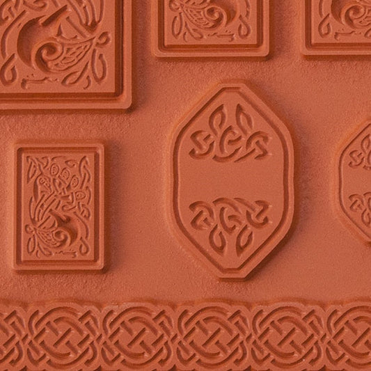  red brick colored Wanaree Tanner Texture Plate - Special Edition Celtic Peacock