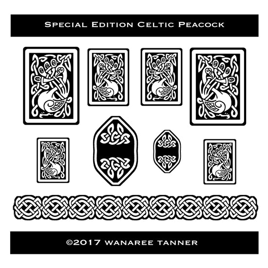 Wanaree Tanner Texture Plate - Special Edition Celtic Peacock designs