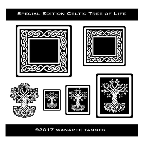 Wanaree Tanner Texture Plate - Special Edition Celtic Tree of Life designs