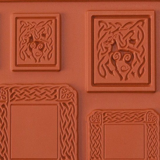  red brick colored Wanaree Tanner Texture Plate - Special Edition Celtic Deer