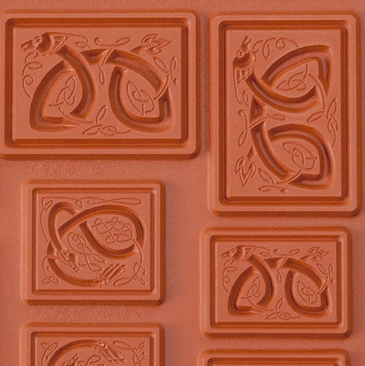  red brick colored Wanaree Tanner Texture Plate - Special Edition Celtic Dragon