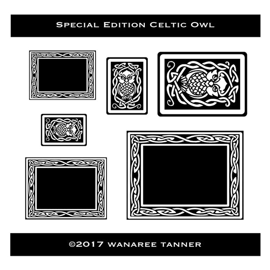 Wanaree Tanner Texture Plate - Special Edition Celtic Owl designs