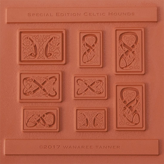  red brick colored Wanaree Tanner Texture Plate - Special Edition Celtic Hounds