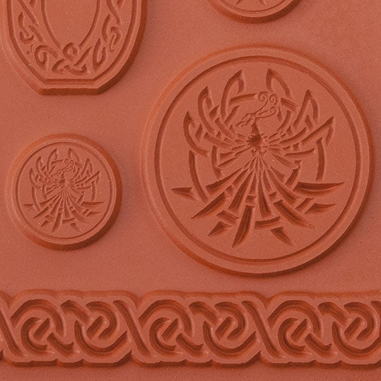  red brick colored Wanaree Tanner Texture Plate - Special Edition Celtic Phoenix