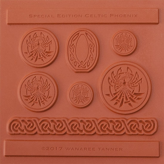  red brick colored Wanaree Tanner Texture Plate - Special Edition Celtic Phoenix