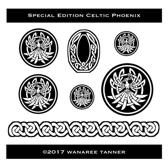 Wanaree Tanner Texture Plate - Special Edition Celtic Phoenix designs