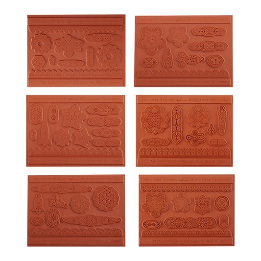  red brick colored Wanaree Tanner Texture Plates - Metamorphosis - Set of 6