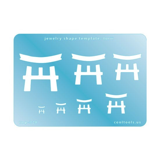 Blue plastic Jewelry Shape Template - Torii Our special surface makes it easy to find these templates on your workbench, but allows clarity for positioning. Includes 7 shapes. Sizes are from 6.5mm to 35mm tall.