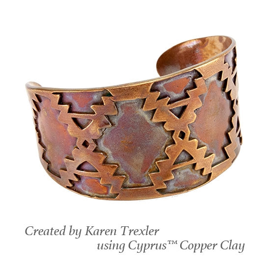 cyprus copper cuff br karen trexler using Jewelry Shape Template - Diamond Twill 