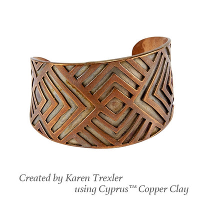 cyprus copper cuff by karen trexler using Jewelry Shape Template - Chequer 2 