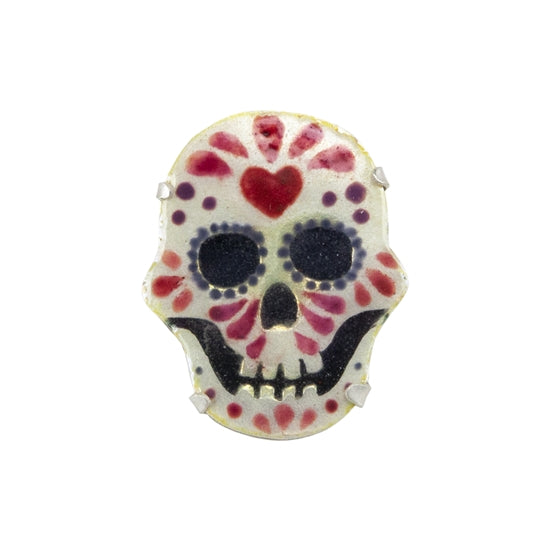 enameled pendant using Jewelry Shape Template - Skull 4